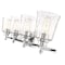 Z-Lite Bohin 4 Light Vanity, Chrome And Clear Seedy 464-4V-CH - alternate 7